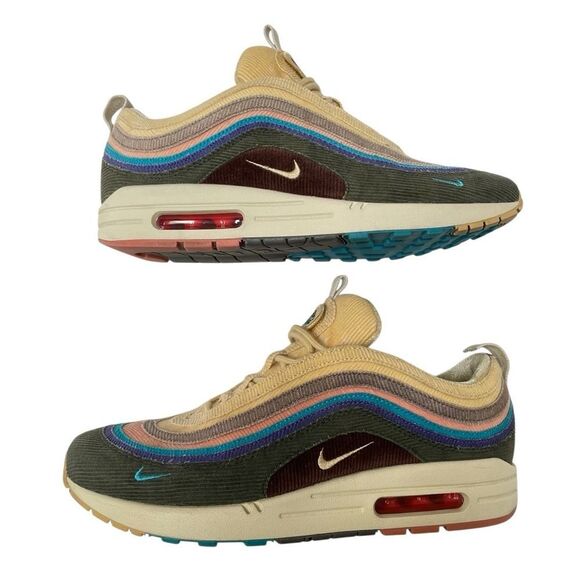 Nike Air Max 1/97 x Sean Wotherspoon Low Lace Up Sneakers Size 9 Multi Corduroy - Picture 9 of 11